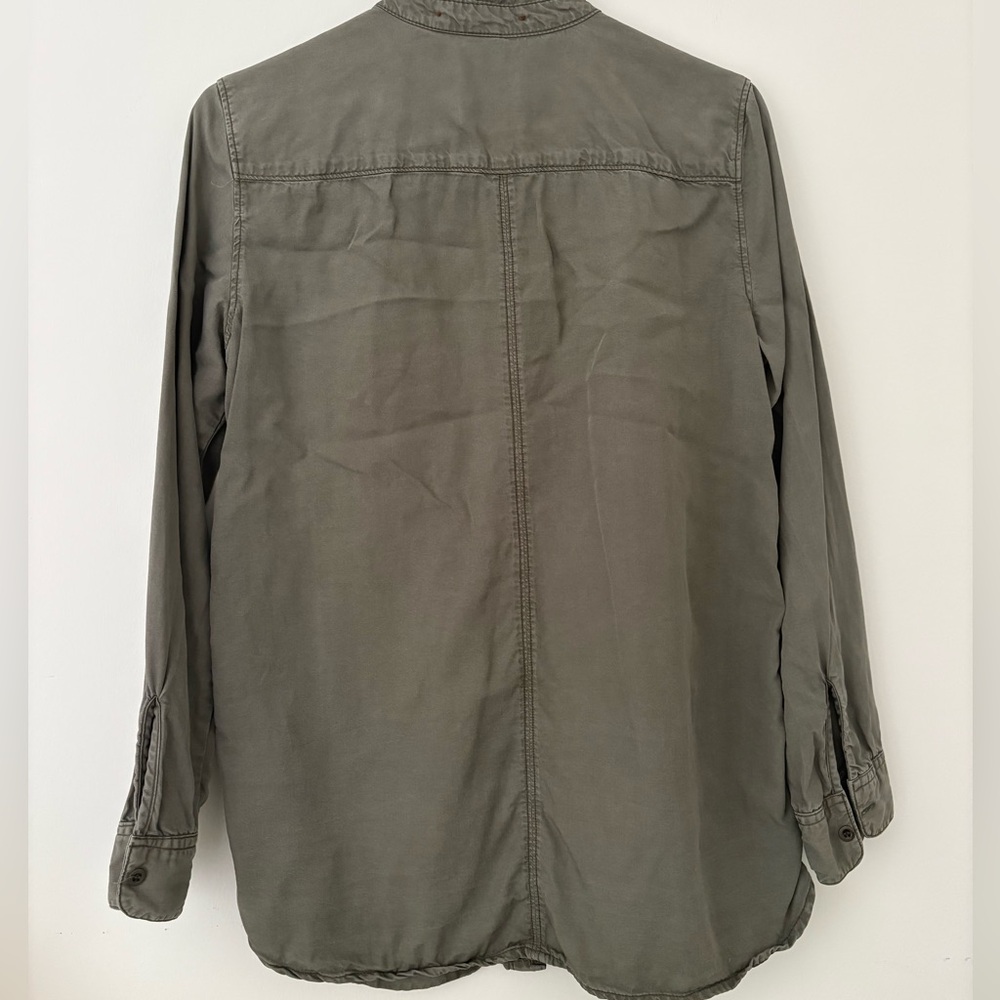 Olive Button-Up Shirt - Picture 3 of 3